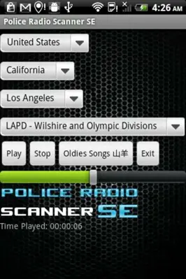 Police Radio Scanner SE android App screenshot 2